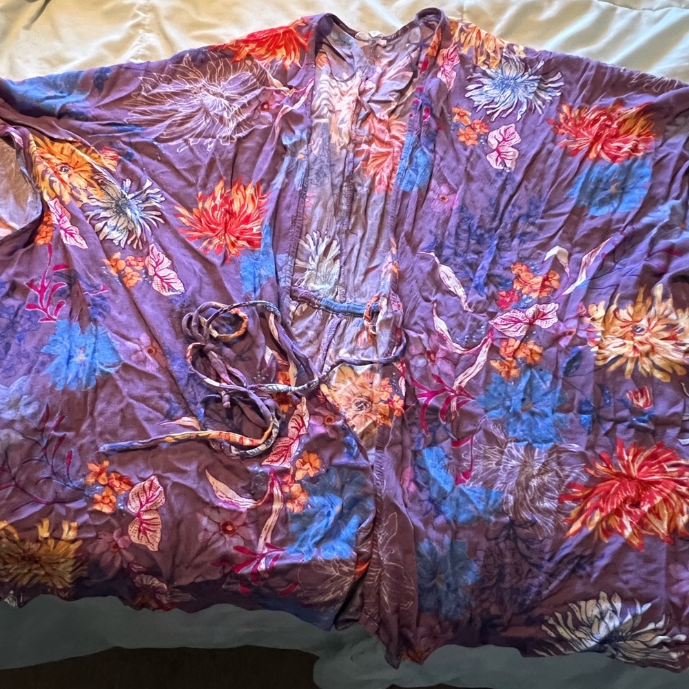 Floral Purple Kimono